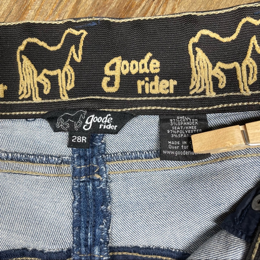 Goode Rider Full Seat Riding Jeans Size 28R - Picture 4 of 12